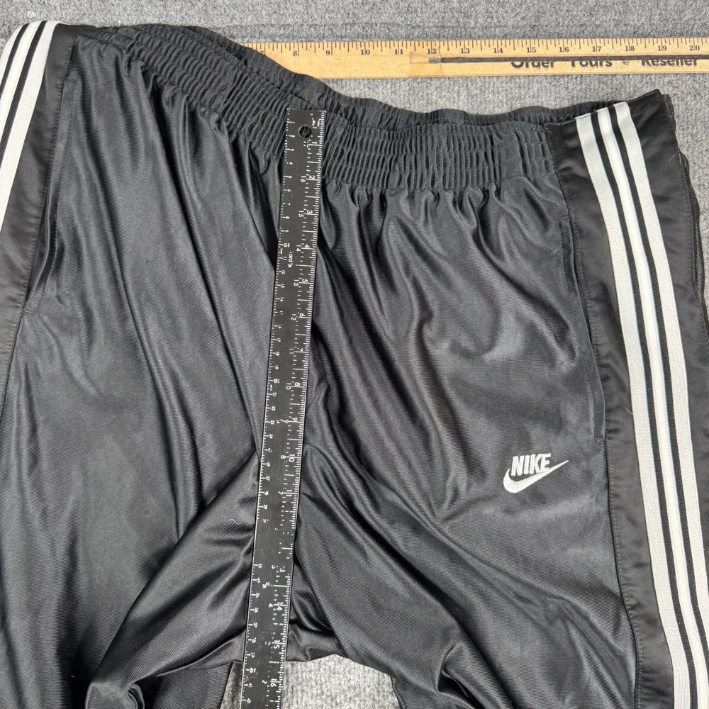 Nike Pants Mens Size L Black Striped Athletic Track Relaxed Fit Rips Wear